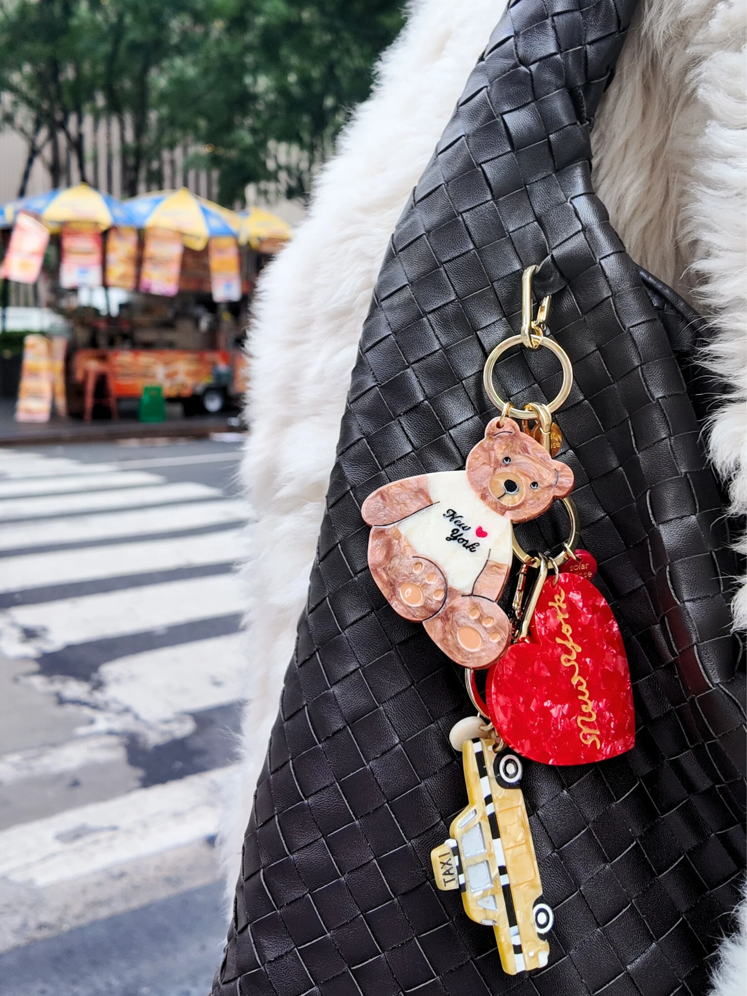 Hand-painted New York Heart Bag Charm + Keychain | Eco-Friendly - Image 9