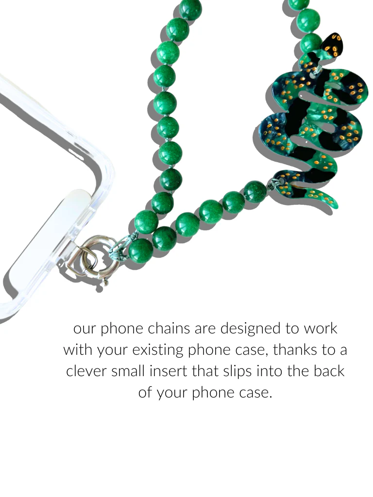 Hand-painted Strawberry Gemstone Bracelet Phone Chain - Image 7